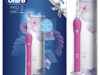 Oral-B Pro 2 2500 Design Edition Pink Ηλεκτρική Οδοντόβουρτσα για Βαθύ Καθαρισμό & Αισθητήρα Πίεσης Ούλων & Δώρο Θήκη Ταξιδίου