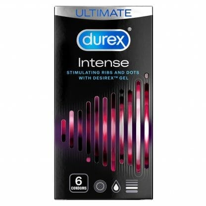 Durex Intense Stimulating Condoms Διεγερτική Υφή με Ραβδώσεις και Κουκίδες 6 Τεμάχια