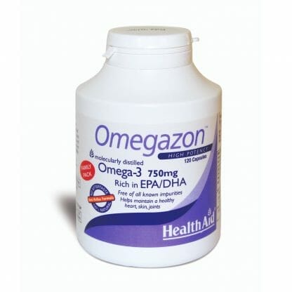 Health Aid Omegazon 750Mg -Family Pack Νορβηγικά Ιχθυέλαια Διπλής Μοριακής Απόσταξης 120Caps
