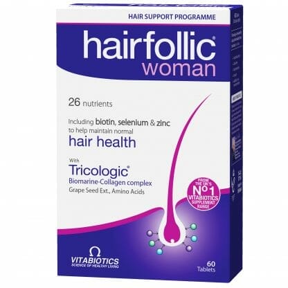 Vitabiotics Wellwoman Hairfolic Tricologic Γυναικείο Συμπλήρωμα Διατροφής Κατά της Τριχόπτωσης, για Πυκνά & Δυνατά Μαλλιά 60tabs