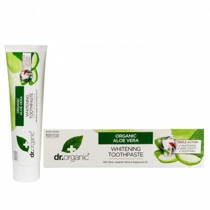 Dr Organic Aloe Vera Whitening Toothpaste Λευκαντική Οδοντόκρεμα με Βιολογική Αλόη Βέρα 100ml
