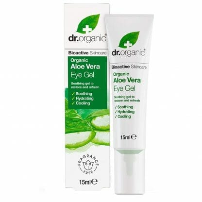Dr Organic Aloe Vera Eye Gel Τζελ Ματιών με Βιολογική Αλόη Βέρα για Μείωση Πρηξιμάτων, Λεπτών Γραμμών & Μαύρων Κύκλων 15ml