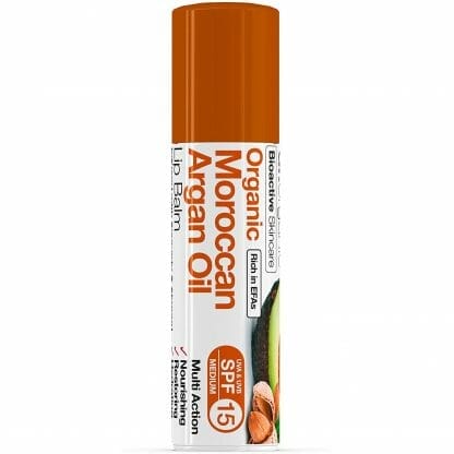 Dr Organic Moroccan Argan Oil Lip Balm Spf15 Ενυδατικό & Επανορθωτικό Balm Χειλιών με Βιολογικό Έλαιο Αργκάν 5.7ml