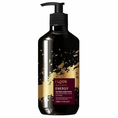 I love... Wellness Energy Hand Wash Απαλό Υγρό Καθαριστικό Χεριών με Φυσικά Αιθέρια Έλαια Πορτοκαλιού & Περγαμόντο 500ml