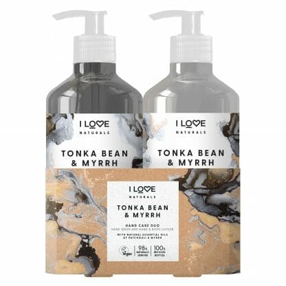 I love... Naturals Hand Care Duo Tonka Bean & Myrrh Ενυδατική Κρέμα για Χέρια & Σώμα & Κρεμοσάπουνο 2x150ml
