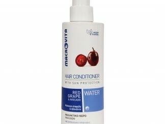 Macrovita Red Grape Hair Conditioner with Sun Protection Μαλακτικό Νερό Μαλλιών με Κόκκινο Σταφύλι & Αβοκάντο 200ml
