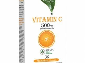 Power Health Vitamin C 500mg Συμπλήρωμα Διατροφής με Βιταμίνη C με Στέβια για Ενίσχυση της Άμυνας του Οργανισμού 36 chew.tabs
