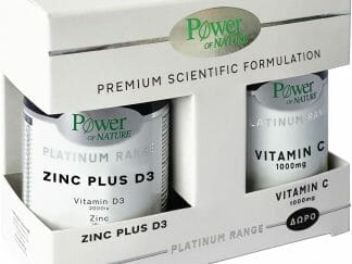 Power of Nature Πακέτο Προσφοράς Platinum Range Συμπλήρωμα Διατροφής Zinc Plus D3 30tabs & Δώρο Vitamin C 1000mg 20tabs
