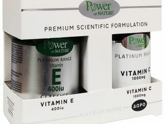 Power of Nature Platinum Range Πακέτο Προσφοράς Vitamin E 400iu 30 caps & Δώρο Vitamin C 1000mg 20 tabs