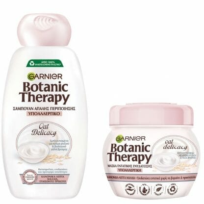 Garnier Botanic Therapy Πακέτο Προσφοράς Oat Milk Delicacy Shampoo 400ml & Hair Mask 300ml