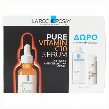 La Roche-Posay Promo Pure Vitamin C10 Serum 30ml & Δώρο Micellar Water Ultra 50ml & Anthelios Age Correct Spf50, 3ml