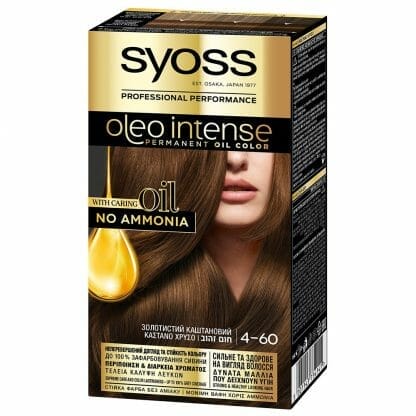 Syoss Oleo Επαγγελματική Μόνιμη Κρέμα Βαφή - 4-60 Καστανό Χρυσό