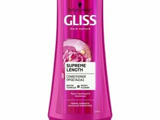Schwarzkopf Gliss Supreme Length Conditioner Κρέμα Περιποίησης για Εύθραυστα Μακριά Μαλλιά με Λιπαρές Ρίζες 200ml