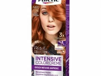 Schwarzkopf Palette Intensive Color Creme Επαγγελματική Μόνιμη Κρέμα Βαφή Μαλλιών, Απόλυτη Κάλυψη & Αποτέλεσμα Διάρκειας - 7.78 Ξανθό Χρυσοχάλκινο