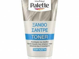 Schwarzkopf Palette Toner Κρέμα Μαλλιών Εξουδετέρωσης των Κίτρινων Τόνων & Ανανέωσης του Ξανθού, Διάρκειας εώς 8 Λουσίματα - Ξανθό Σαντρέ 150ml