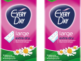 Every Day Πακέτο Προσφοράς Extra Dry Large Ανατομικά Σερβιετάκια για Μεγάλη Ροή 2x30 Τεμάχια 1+1 Δώρο