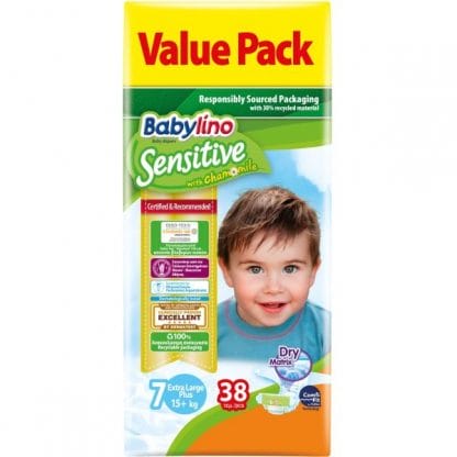 Πάνες Babylino Sensitive Value Pack No7 (17+Kg) 38τεμ