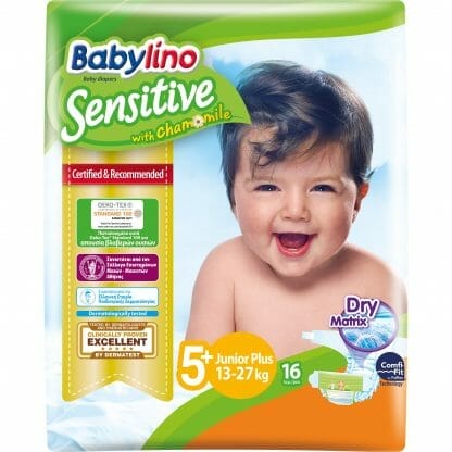 Babylino Sensitive Carry Pack Junior Plus Νο5+ (13-27kg) 16 Πάνες
