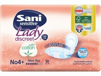 Sani Sensitive Lady Discreet Maxi Plus No 4+ Σερβιέτες Ακράτειας με Βαμβάκι 10 Τεμάχια