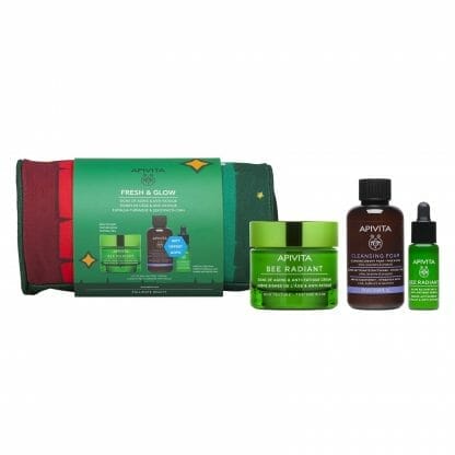 Apivita Promo Bee Radiant Rich Cream 50ml & Δώρο Cleansing Foam Face & Eyes 75ml, Bee Radiant Glow Activating Serum 10ml