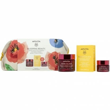 Apivita Promo Blooming Beauty Wine Elixir Lift Light Day Cream 50ml & Δώρο Renewing Lift Night Cream 15ml & Beessential Oils 1.6ml & Νεσεσέρ