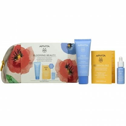 Apivita Promo Blooming Beauty Aqua Beelicious Comfort Hydrating Cream 40ml & Δώρο Aqua Beelicious Refreshing Hydrating Booster 10ml & Beessential Oils 1.6ml & Νεσεσέρ