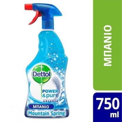 Dettol Πολυκαθαριστικό Spray Μπάνιου Mountain Spring 500ml+250ml ΔΩΡΟ