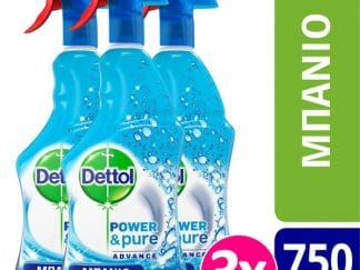 Dettol Πολυκαθαριστικό Spray Μπάνιου Mountain Spring 3x 500ml+250ml ΔΩΡΟ