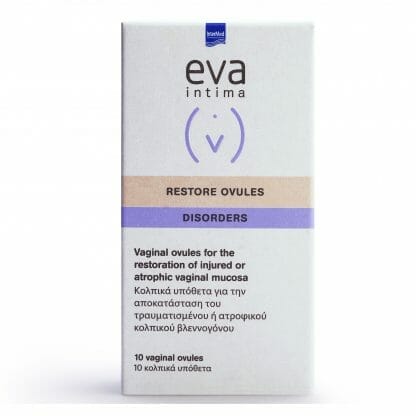 Eva Intima Restore Ovules Disorders Κολπικά Υπόθετα για Αποκατάσταση του Τραυματισμένου, Ατροφικού Κολπικού Βλεννογόνου 10 Ovule