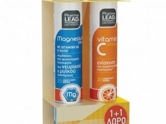 Pharmalead Πακέτο Προσφοράς Magnesium 375mg με Βιταμίνη B6 & Κάλιο 20Effer.tabs & Vitamin C 1000mg 20Effer.tabs 1+1 Δώρο