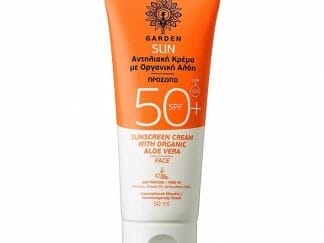Garden Sun Sunscreen Face Cream Spf50+ with Organic Aloe Vera Αντηλιακή Κρέμα Προσώπου 50ml