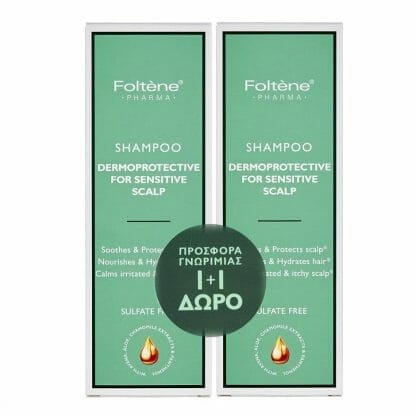Foltene Pharma Πακέτο Προσφοράς Dermoprotective Shampoo for Sensitive Scalp Σαμπουάν για το Ευαίσθητο Τριχωτό 2x200ml