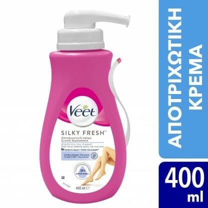 Veet Silky Fresh Αποτριχωτική Κρέμα Αποτριχωτική Κρέμα για Ευαίσθητες Επιδερμίδες 400ml