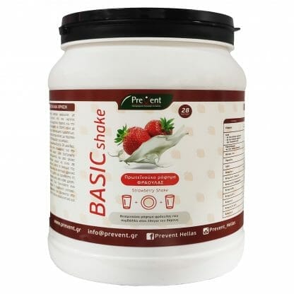 Prevent Basic Shake Strawberry Πρωτεϊνούχο Ρόφημα Φράουλας που Συμβάλλει στον Έλεγχο του Βάρους 465gr