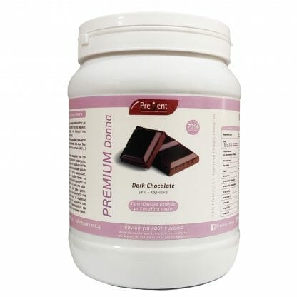PreVent Premium Donna Dark Chocolate Πρωτεινούχο Ρόφημα  με Σοκολάτα Υγείας Ιδανικό για Κάθε Γυναίκα 432gr