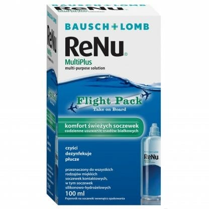 Bausch & Lomb Renu MultiPlus Flight Pack Διάλυμα Πολλαπλών Χρήσεων για Φακούς Επαφής σε Πρακτική Συσκευασία Κατάλληλη για τα Ταξίδια σας 100ml