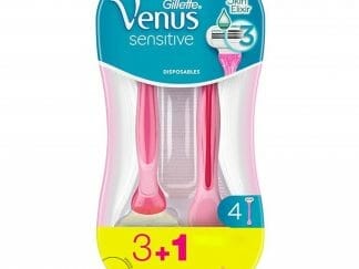 Gillette Venus Sensitive Γυναικεία Ξυραφάκια Μίας Χρήσης για Ευαίσθητες Επιδερμίδες 4 Τεμάχια