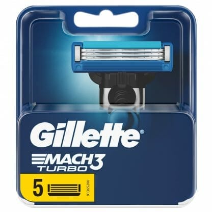 Gillette Mach3 Turbo Ανταλλακτικά Ξυραφάκια Αντρικά 5 Τεμάχια