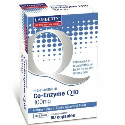 Lamberts Co-Enzyme Q10 Συμπλήρωμα Διατροφής για την Παραγωγή Ενέργειας από τα Θρεπτικά Συστατικά της Τροφής 100mg - 60 tabs
