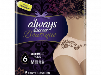 Always Discreet Boutique Pants Εσώρουχο για την Ακράτεια No 6 Plus Medium 36-44 Peach 9 Τεμάχια