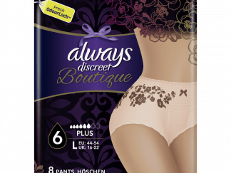 Always Discreet Boutique Pants Εσώρουχο για την Ακράτεια No 6 Plus Large 44-54 Peach 8 Τεμάχια