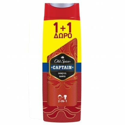 Old Spice Πακέτο Προσφοράς Captain Shower Gel & Shampoo 2 σε 1 Αφρόλουτρο & Σαμπουάν 2x400ml