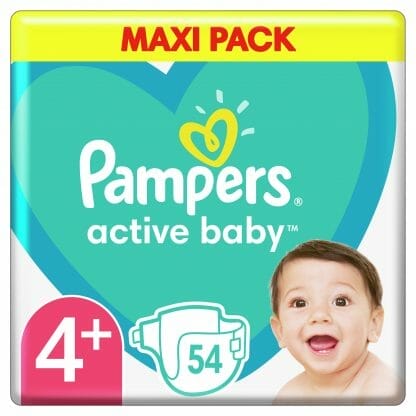 Pampers Active Baby Maxi Pack Νο4+ (10-15 kg) 54 πάνες
