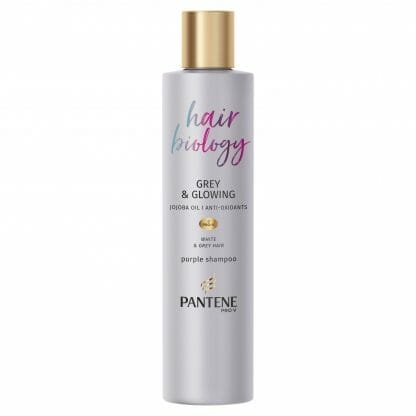 Pantene Hair Biology Grey & Glowing Shampoo Σαμπουάν Λάμψης για τα Λευκά & Γκρίζα Μαλλιά 250ml