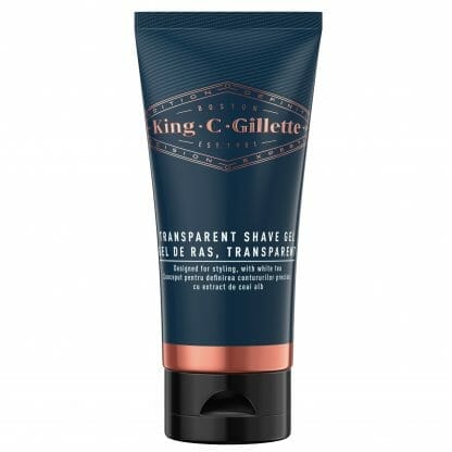 Gillette King C Transparent Shave Gel Ανδρικό Διάφανο Gel Ξυρίσματος με Λευκό Τσάι & Έλαιο Argan 150ml