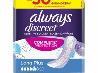 Always Discreet Long Plus Pads Μέγεθος 5 Σερβιέτες Ακράτειας για Πολύ Μεγάλη Ροή 8 Τεμάχια
