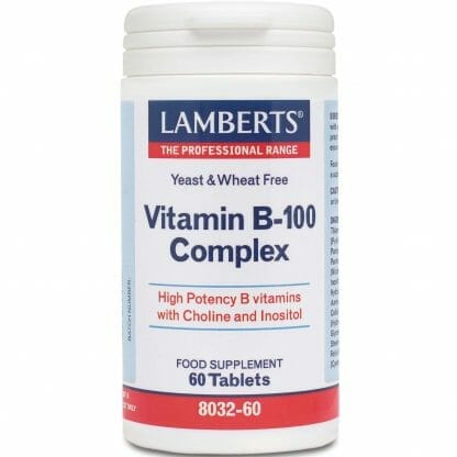 Lamberts B-100 Complex Συμπλήρωμα Διατροφής για Υγιές Νευρικό και Πεπτικό Σύστημα - 60 tabs