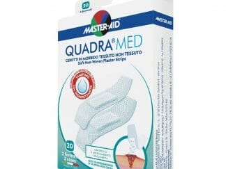 Master Aid Quadra Med Soft Non-Woven Plaster Strips 78x26mm & 78x20mm Αυτοκόλλητο Επίθεμα Ιδανικό για Μικροτραύματα 20 Τεμάχια