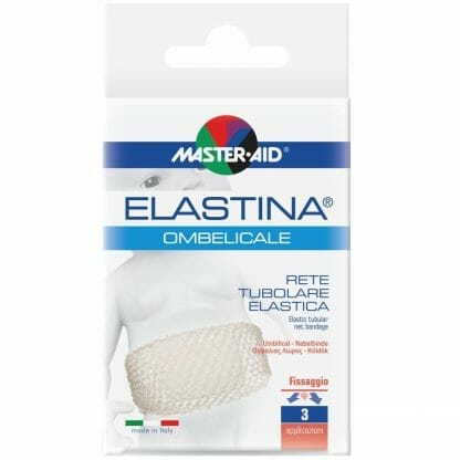 Master Aid Elastina Ombelicale Ελαστικός Σωληνοειδής Δικτυωτός Επίδεσμος με 3 Επιθέματα για τον Ομφάλιο Λώρο 1 Τεμάχιο