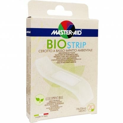 Master Aid Bio Stips 78mm x 20mm Grande Καινοτόμο Οικολογικό Επίθεμα Ιδανικό για Μικροτραύματα 20 Τεμάχια